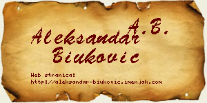 Aleksandar Biuković vizit kartica